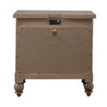 Americana Farmhouse Dusty Taupe Nightstand with 2 Drawers and Charging Station - image 1