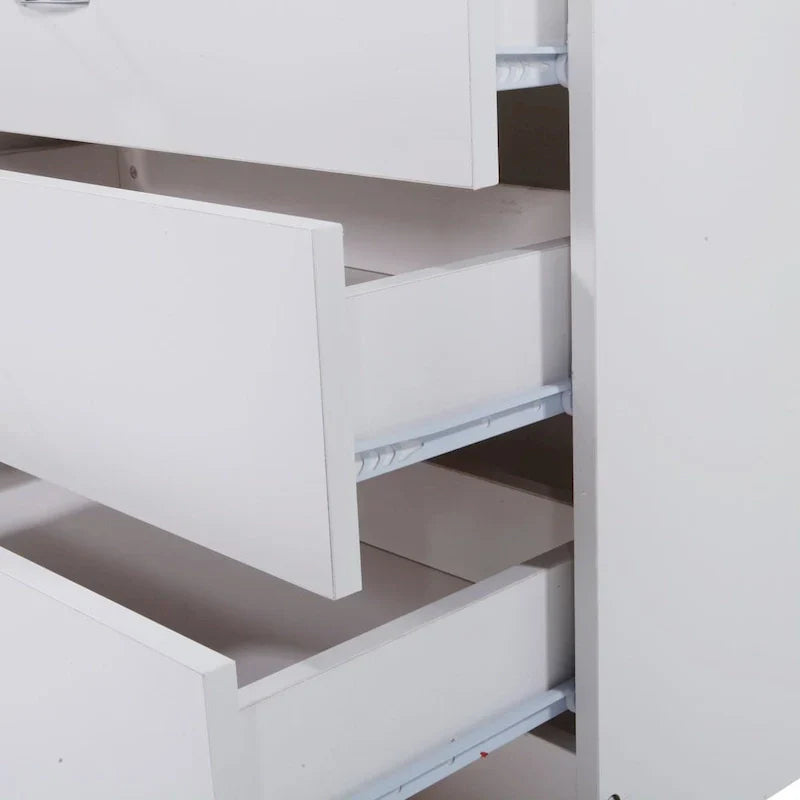 Contemporary White 3-Drawer Dresser - image 2