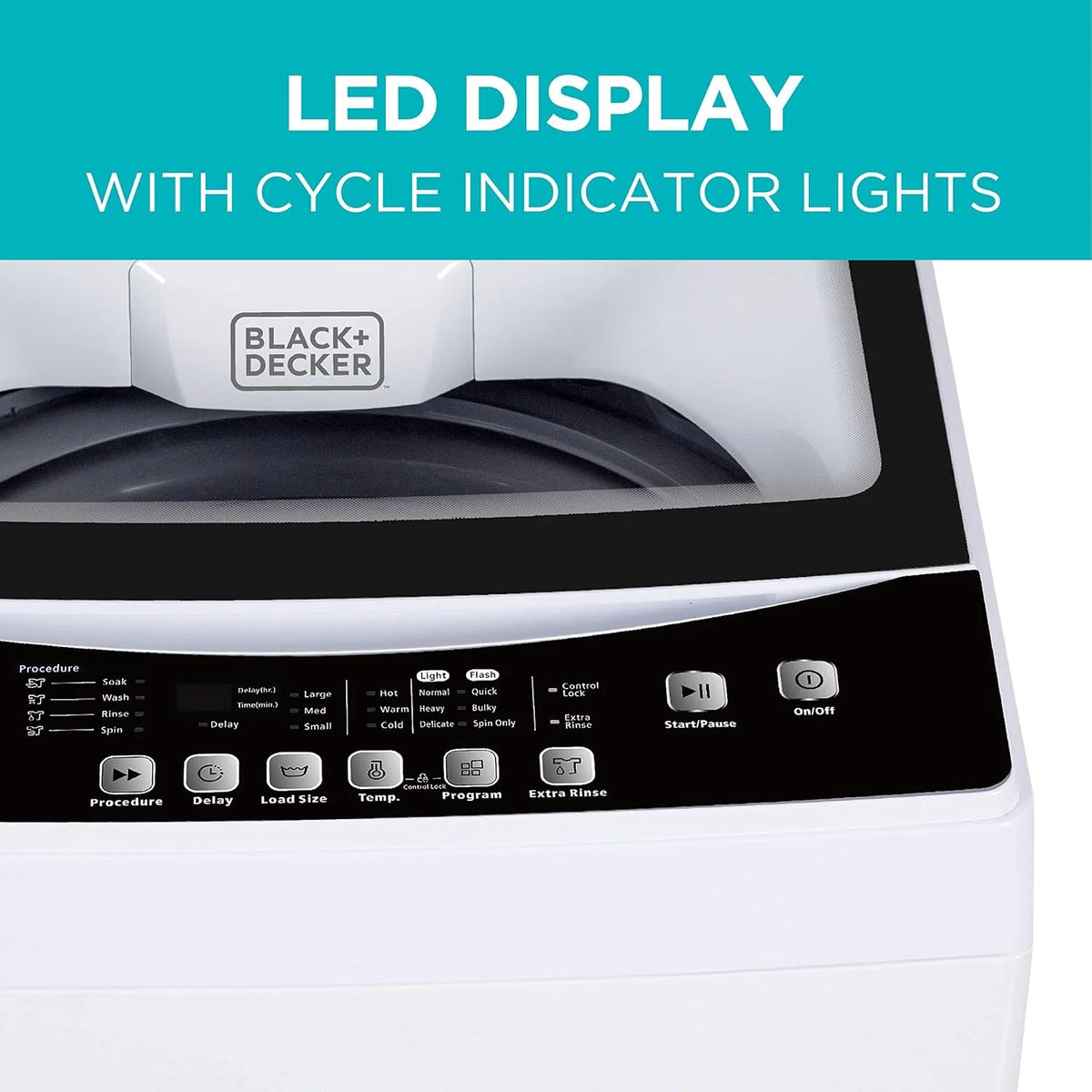 BLACK+DECKER 0.9 Cu. Ft. Portable Washing Machine - 5 Wash Cycles - image 27