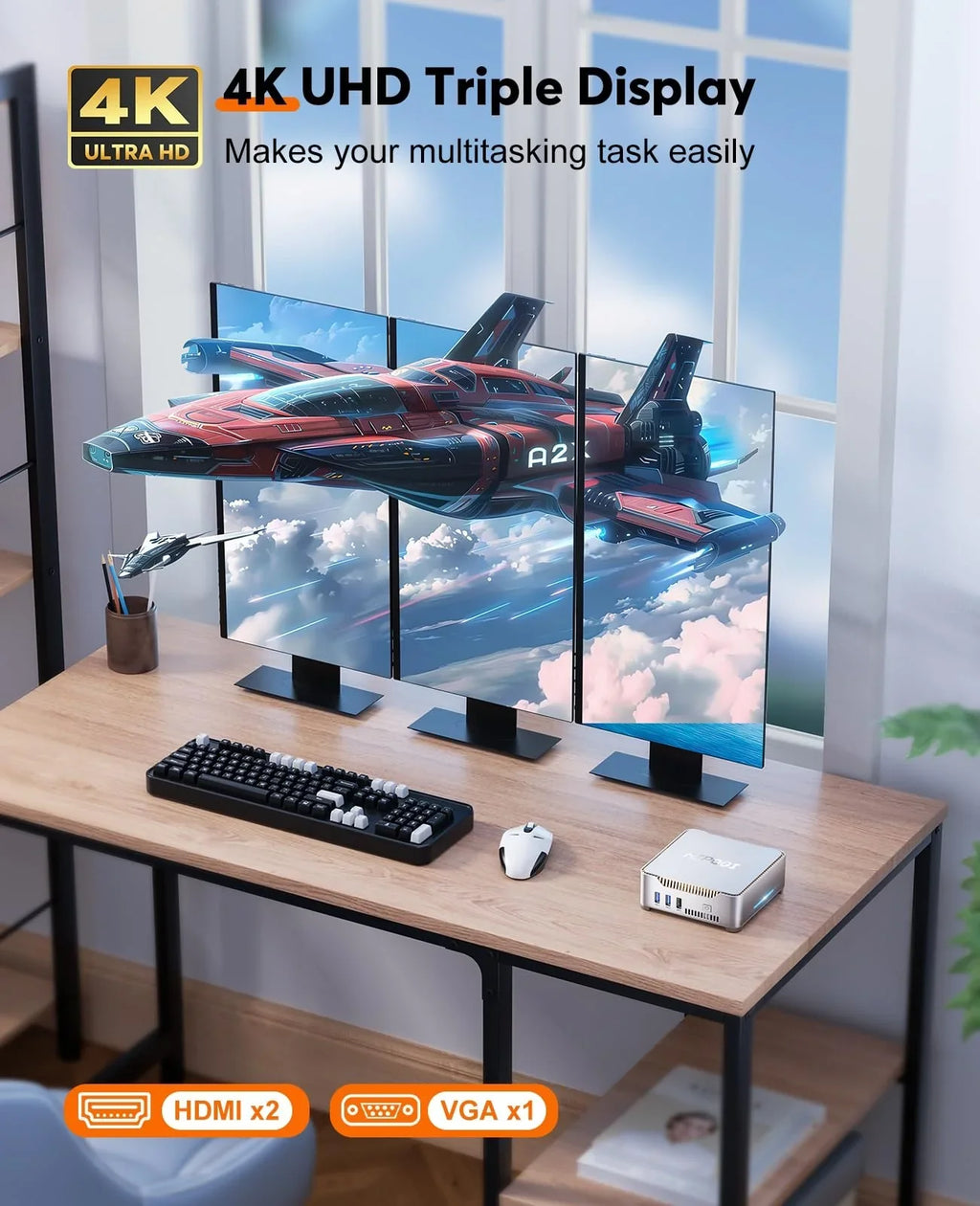 KAMRUI GK3Plus Mini PC, 16GB RAM, 512GB M.2 SSD Mini Computer - image 23