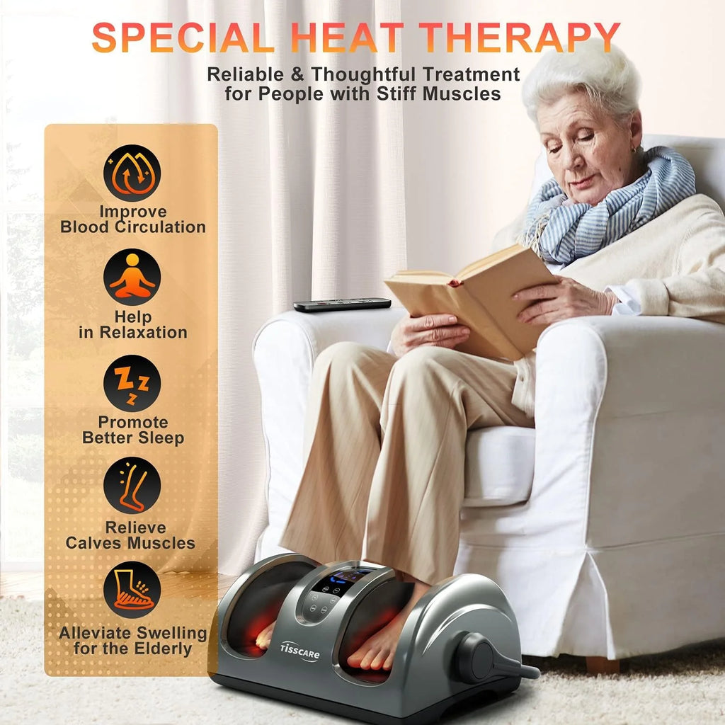 Shiatsu Foot Massager with Heat-Foot Massager Machine for Neuropathy, Plantar Fasciitis and Pain Relief-Massage Foot, Leg, Calf, Ankle with Deep Kneading Heat Therapy, Gift for Mother's Day - image 5