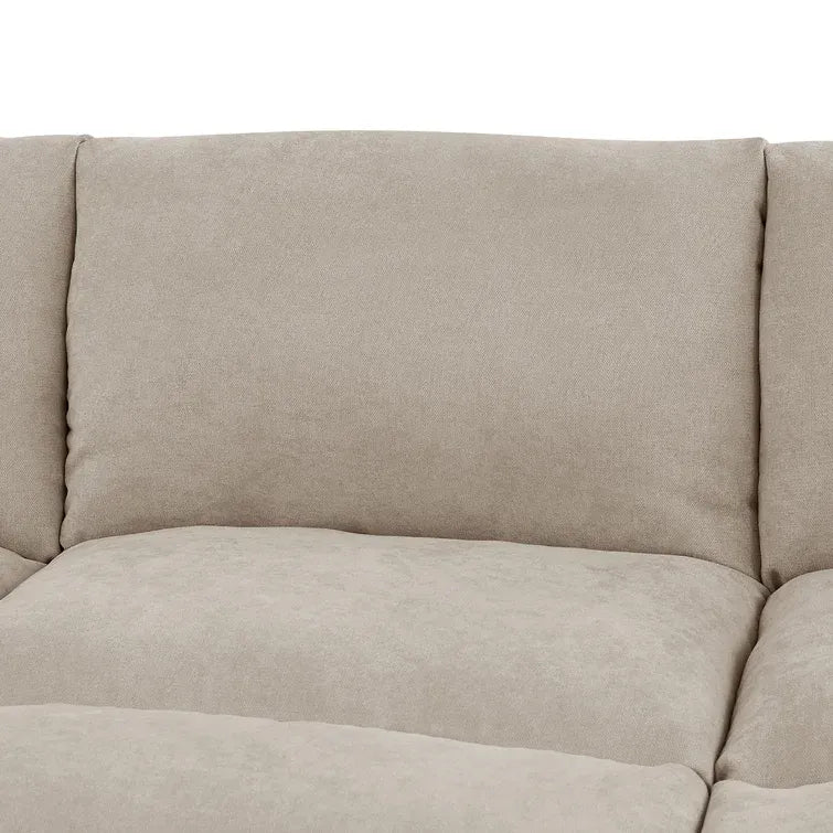 134" Wide Reversible Modular Sectional with Ottoman
