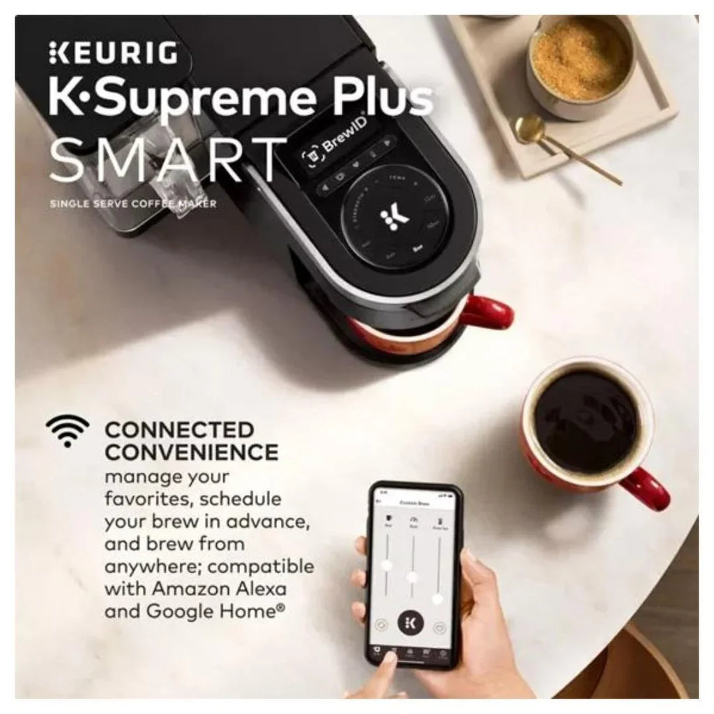 Keurig K-Supreme Plus Smart Single Serve Coffee Maker with BrewlD, 5 Cup Sizes, 5 Brewing Options, and 6 Temperature Settings (Black Stainless) - image 6