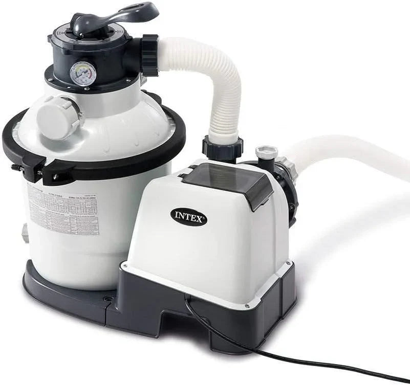 Intex 26651EG Krystal Clear 16 Inch 3,000 GPH Above Ground Pool Sand Filter Pump with Automatic Timer, GFCI, and 6 Function C