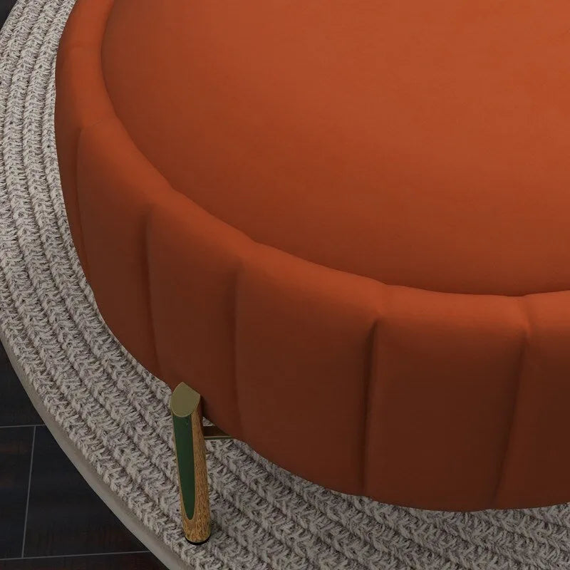 Swivel Accent Chair with Ottoman Set and Upholstered Cushion - image 35
