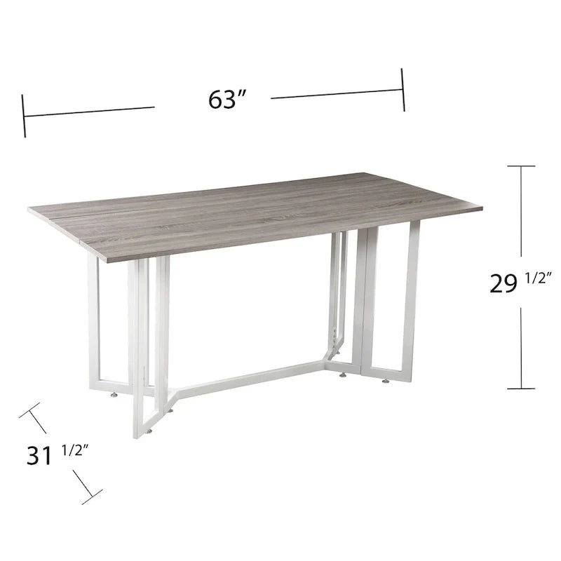 SEI Furniture Driness Grey Folding Drop Leaf Table - image 8