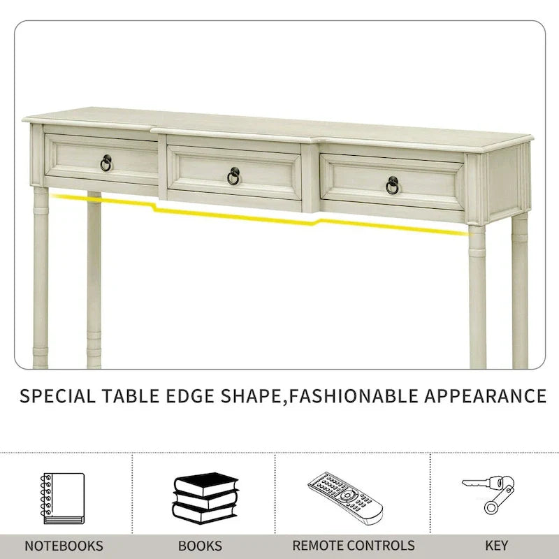 Entryway Console Table with Drawers and Extended Shelf - image 27