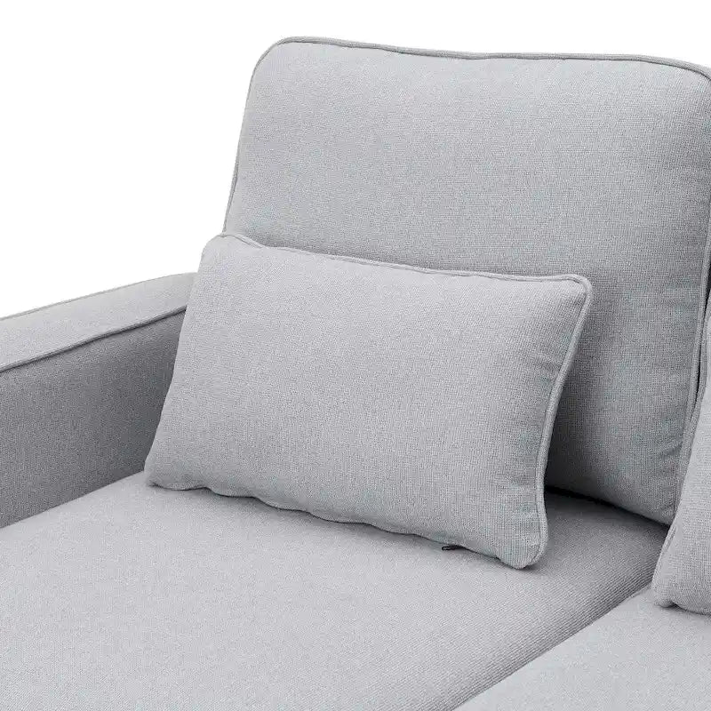 104-Inch Modern Linen Fabric Sofa for 4 with Armrest Pockets and 4 Cushions - image 15