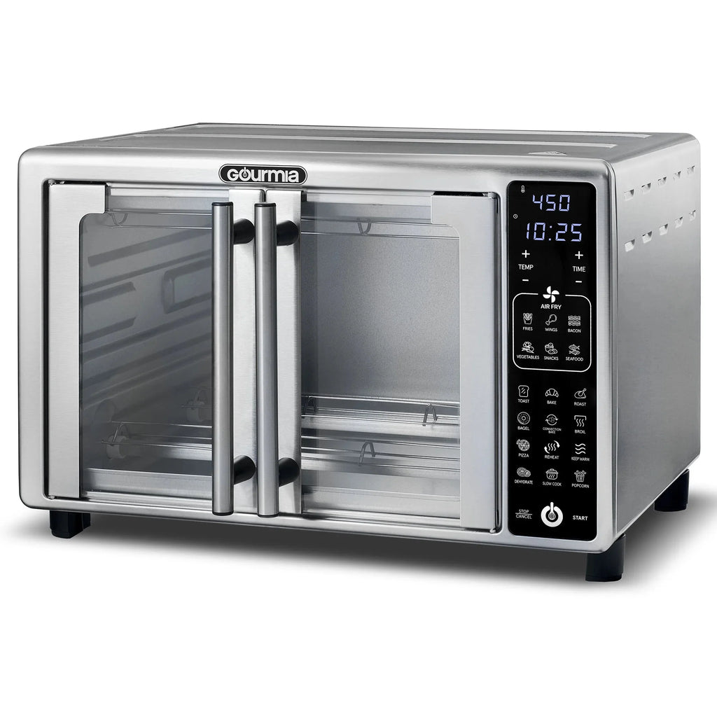 Gourmia French Door Digital Toaster Oven Air Fryer, 6-Slice, 24L, Stainless Steel - GTF2440