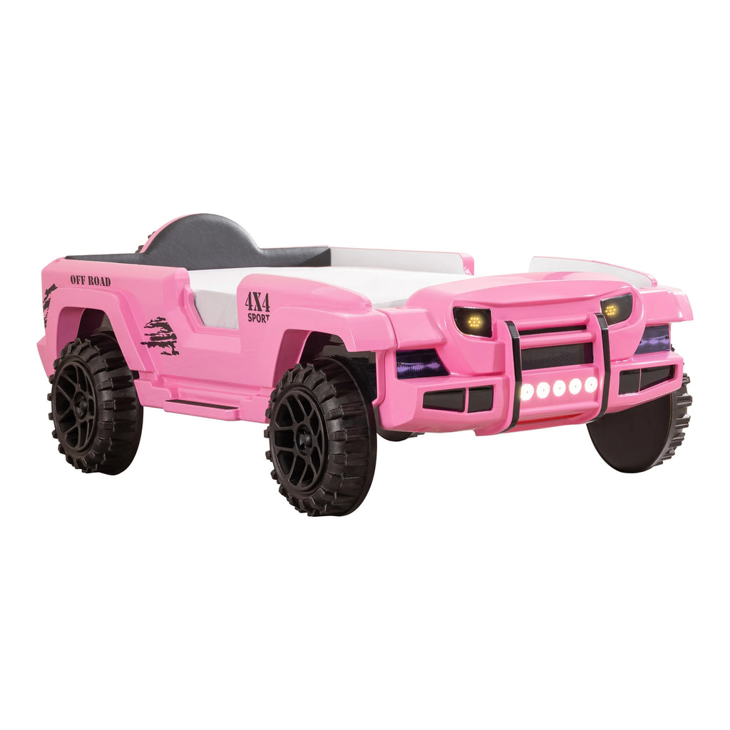 Furniture of America Terra Kids Plastic Twin SUV Bed with LED and Sound, Black - image 25