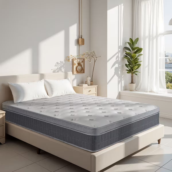 Full Size Mattress in a Box 14 Inch Memory Foam Hybrid Mattress with Pocketed Springs Medium Firm Support Motion Isolation Edge Support Night Trial - image 1