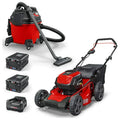 82V MAX 21′′ Electric Cordless Lawn Mower, Steel Deck, 3-in-1 Design, Red/Black
