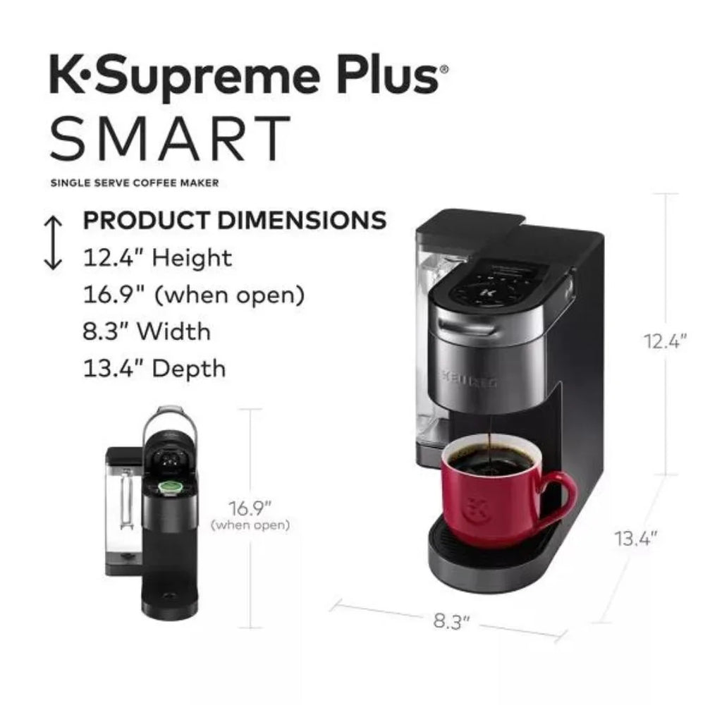 Keurig K-Supreme Plus Smart Single Serve Coffee Maker with BrewlD, 5 Cup Sizes, 5 Brewing Options, and 6 Temperature Settings (Black Stainless) - image 4
