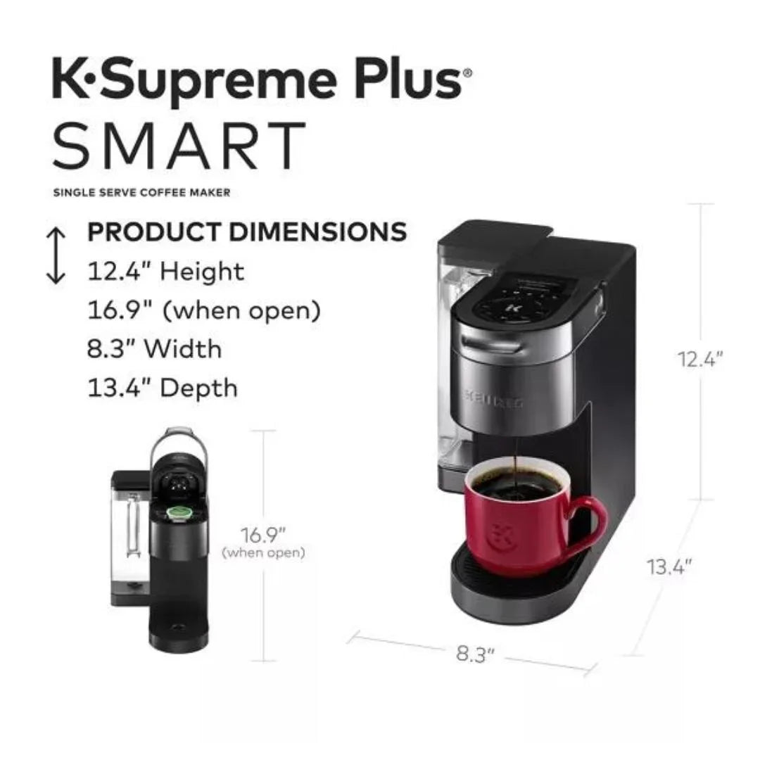 Keurig K-Supreme Plus Smart Single Serve Coffee Maker with BrewlD, 5 Cup Sizes, 5 Brewing Options, and 6 Temperature Settings (Black Stainless) - image 4