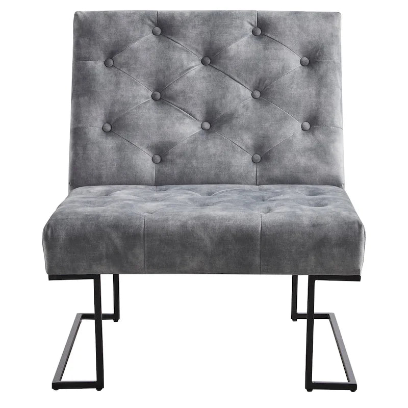 Corvus Savannah Tufted Velvet Lounge Chair with Upholstered Accent - image 15