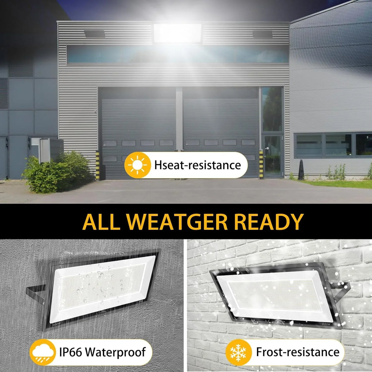 3 Pack 200W LED Flood Light,Super Bright Exterior Security Lights With Plug,IP66 Waterproof Outdoor Flood Light, 22800lm 5000