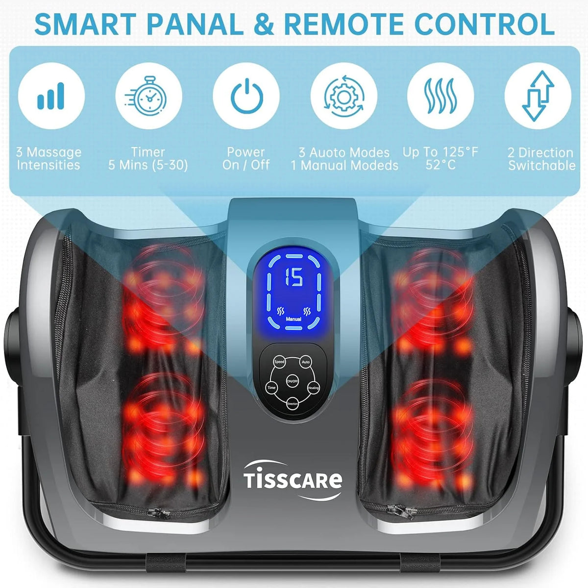 Shiatsu Foot Massager with Heat-Foot Massager Machine for Neuropathy, Plantar Fasciitis and Pain Relief-Massage Foot, Leg, Calf, Ankle with Deep Kneading Heat Therapy, Gift for Mother's Day - image 17