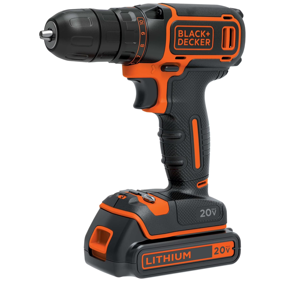 BLACK+DECKER 20V Cordless 3/8 in Drill Driver, 1.5Ah, Battery and Charger Included - image 1