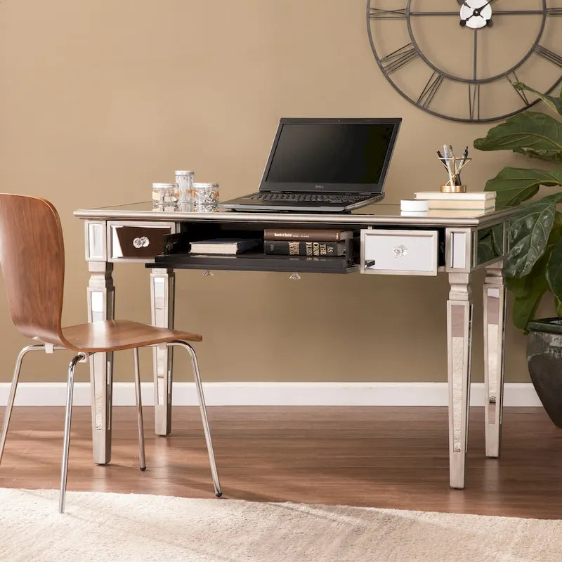 SEI Furniture Wheaton Glamorous Mirror Writing Desk - image 1