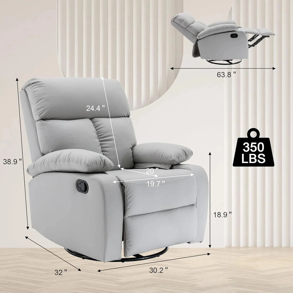 Small Swivel Rocker Recliner Chair for Compact Spaces - image 47