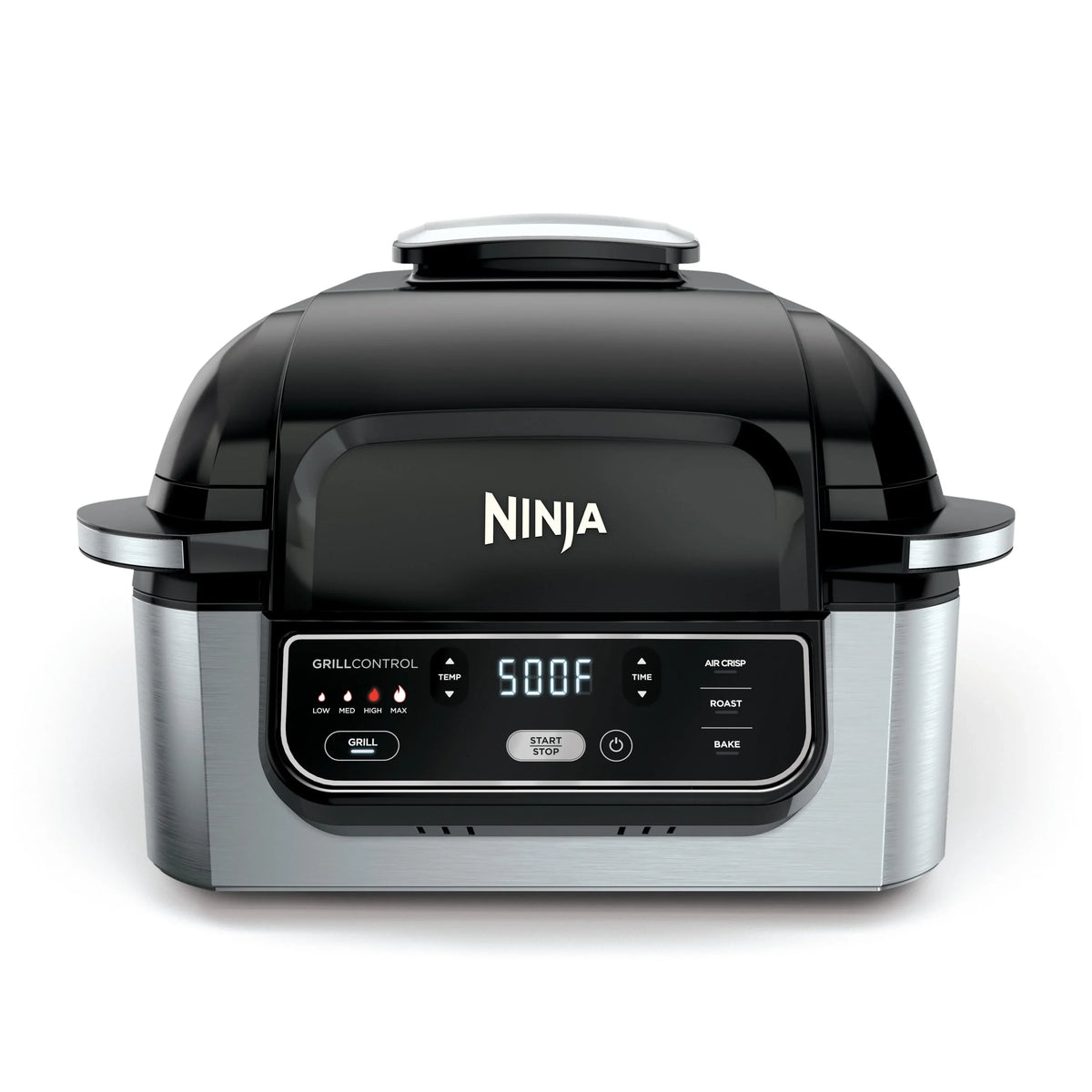 Ninja Foodi 4-in-1 Indoor Grill with 4-qt Air Fryer, Roast, Bake, and Cyclonic Grilling Technology, Black/Stainless AG300 - image 1