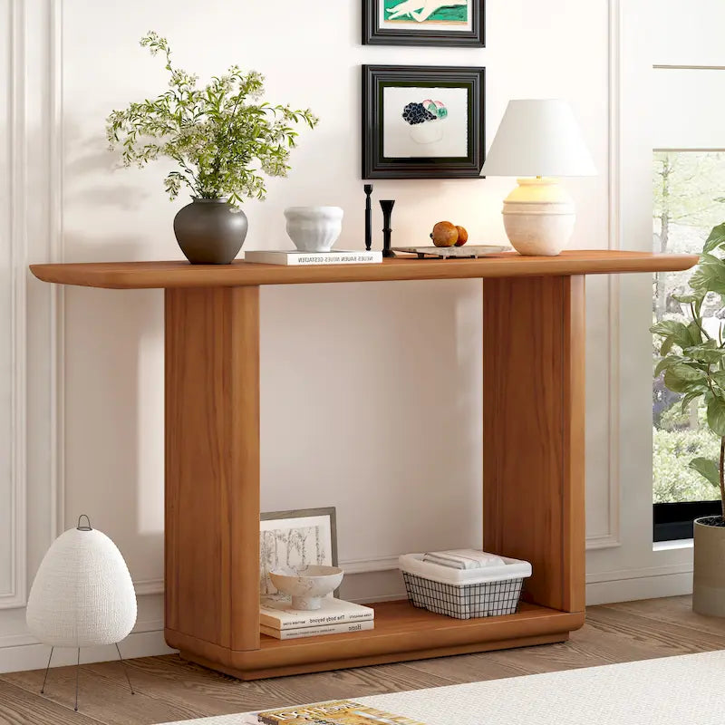Christopher Knight Home - Mirod Stylish Minimalist Console Table with Curved Corners and U-Base - image 6