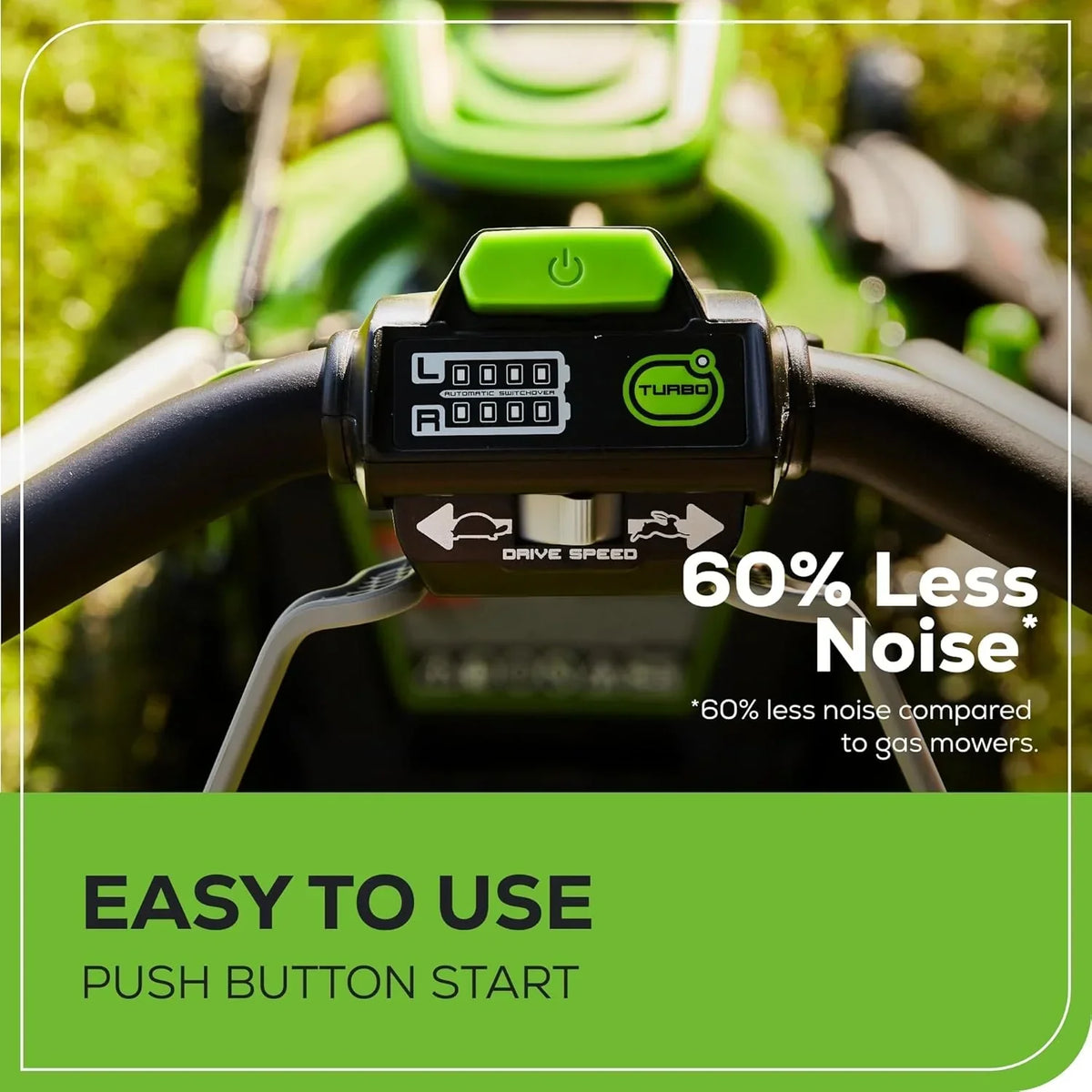 60V 21” Cordless (Self-Propelled) Lawn Mower , 2 x 4.0Ah Batteries and Dual Port Rapid Charger