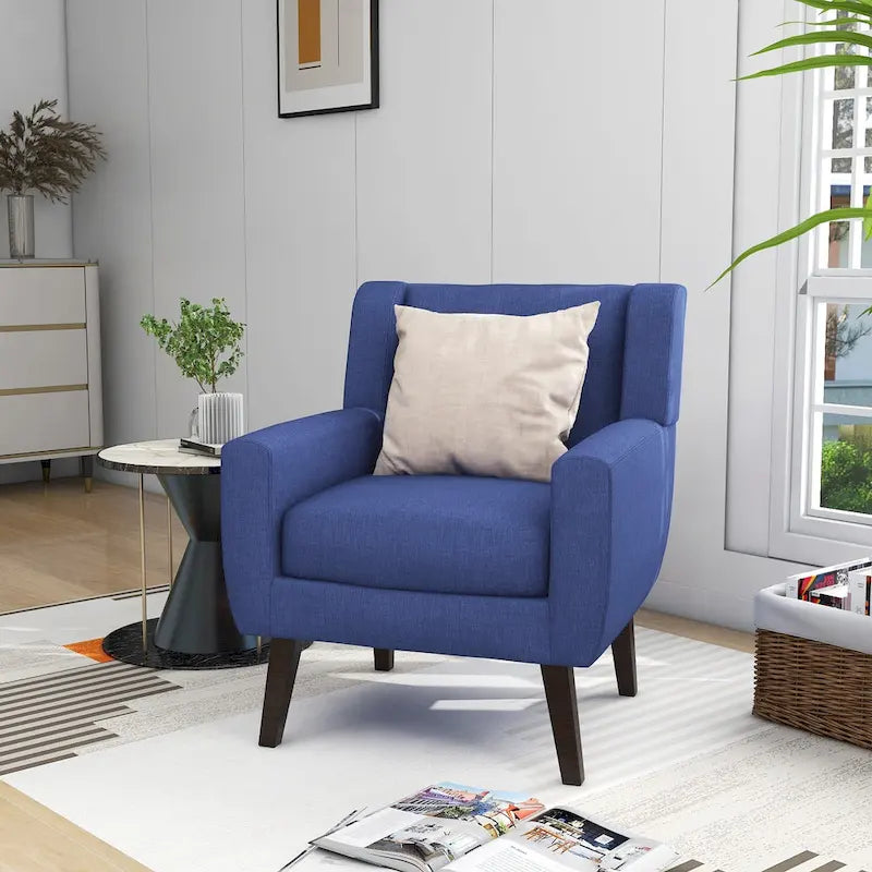 Contemporary Linen Button-Tufted Accent Chair - image 10