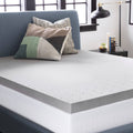 Lucid California King 3 inch Bamboo Charcoal Memory Foam Mattress Topper - image 1