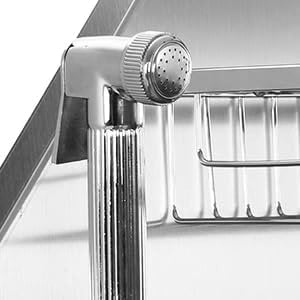 50" Dog Wash Bathtub, Pet Wash Station, Professional Stainless Steel Dog Grooming Tub with Ramp, Faucet, Sprayer, Drain Kit, 