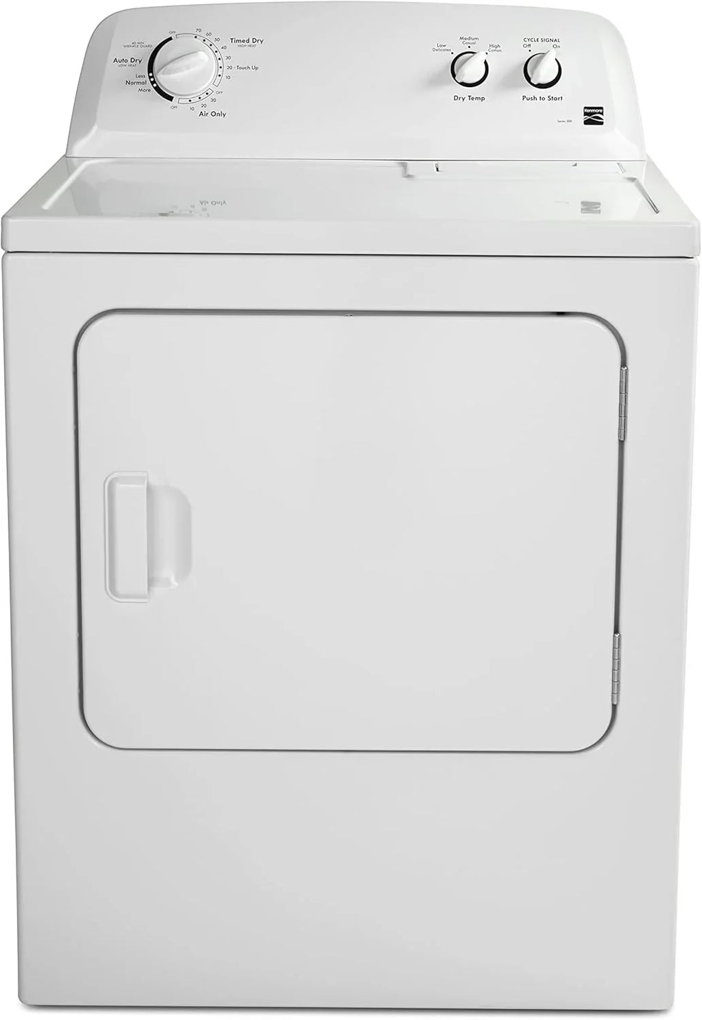 29′′ Front Load Electric Dryer with Wrinkle Guard and 7.0 Cubic Ft. Total Capacity, White