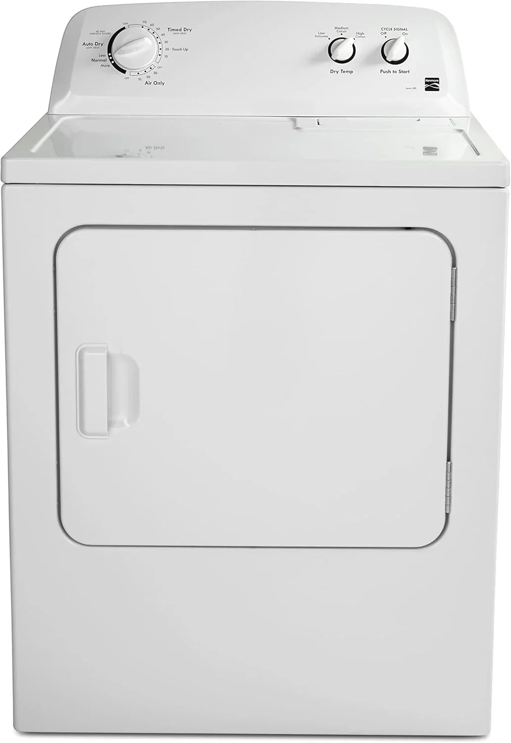 29′′ Front Load Electric Dryer with Wrinkle Guard and 7.0 Cubic Ft. Total Capacity, White