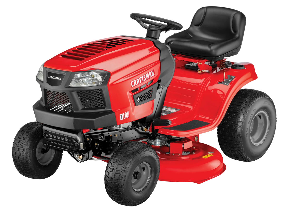 Craftsman T110 42-in Riding Lawn Mower – 17.5 HP Briggs & Stratton Engine – 7-Speed Transmission – Model 13AN77XS093 - image 1