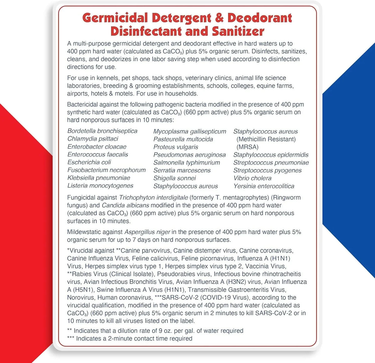 1-Step Kennel Cleaner - EPA Registered Liquid Concentrate Disinfectant and Deodorizer, Effective Against Bacteria and Viruses