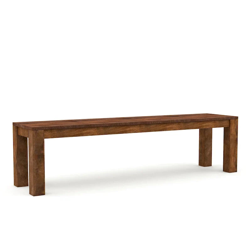 Anaisha Rustic Solid Mango Wood Dining Bench - Furniture of America - image 6