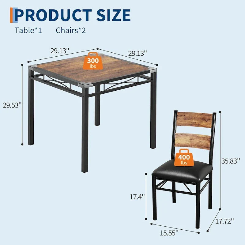 Wooden Dining Table Set with Upholstered Chairs for Kitchen - image 16
