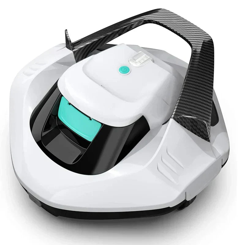 Cordless Robotic Pool Cleaner, Pool Vacuum Lasts 90 Mins, LED Indicator, Self-Parking, Ideal for Above/In-Ground Flat Pools u