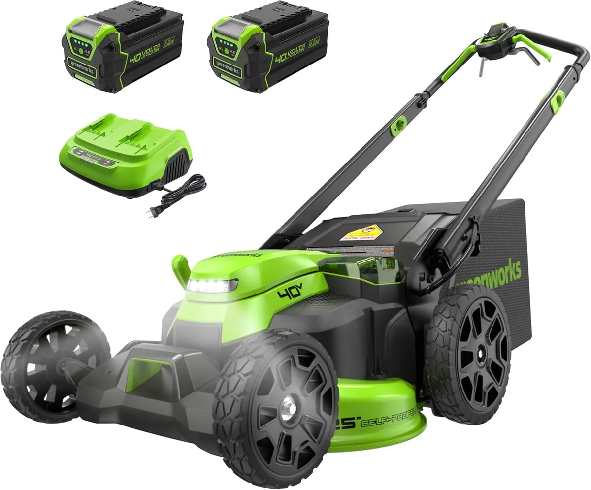Greenworks 40V 16" Cordless Lawn Mower, Ultra-Light Push Mower with 4.0Ah Battery - image 1