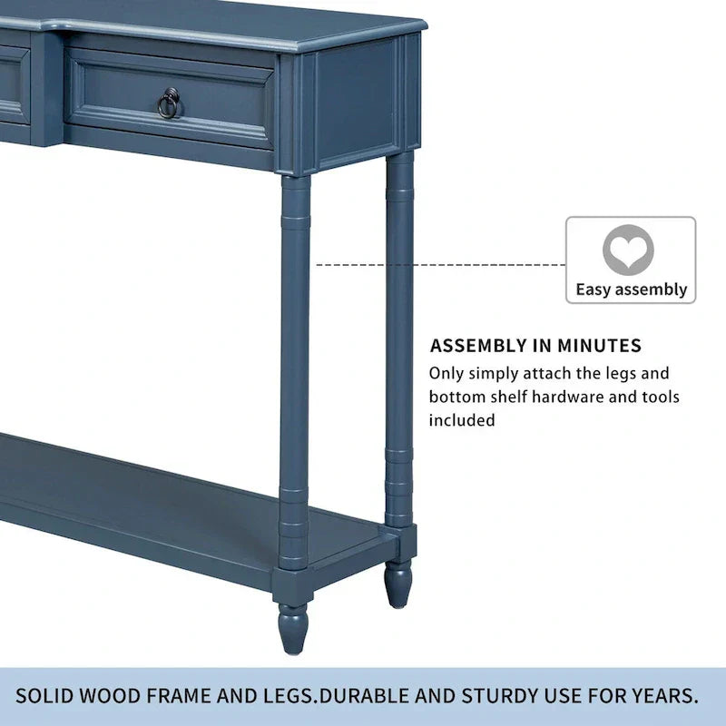 Entryway Console Table with Drawers and Extended Shelf - image 22