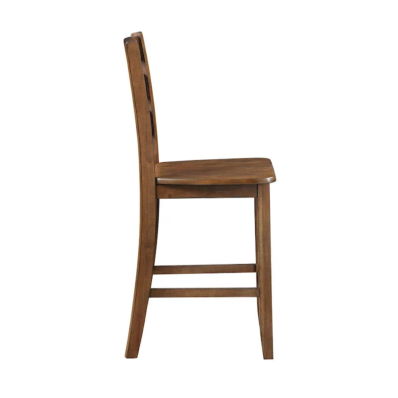 5-Piece Wooden Counter Height Dining Set: Square Table and 4 Chairs for Your Kitchen - image 11