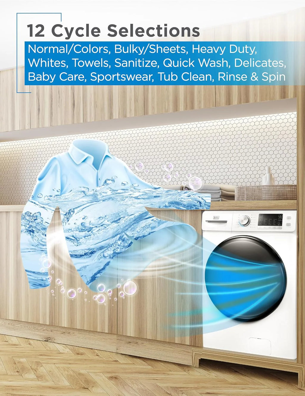 BLACK+DECKER 0.9 Cu. Ft. Portable Washing Machine - 5 Wash Cycles - image 16
