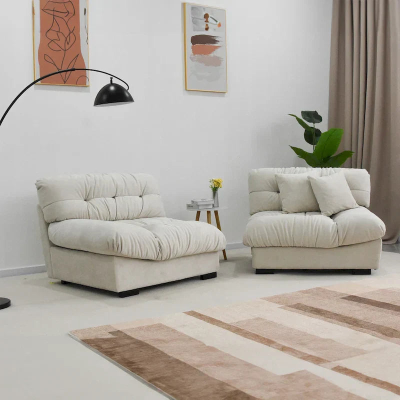 105 Minimalist Cloud Loveseat Sofa with Two Cushions - image 8