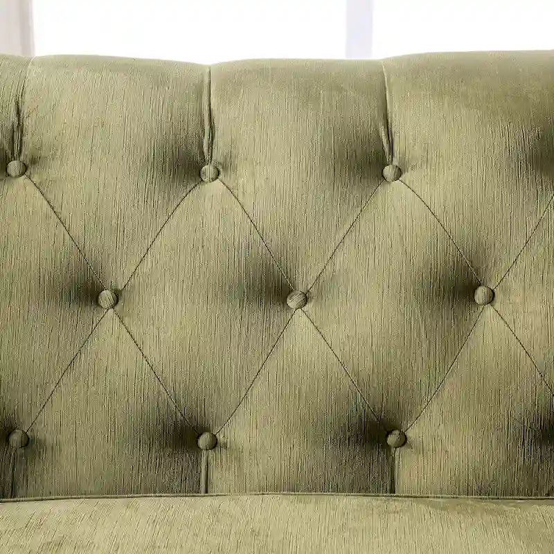 Olie Green Solid Wood Padded Loveseat - Transitional Style by Furniture of America - image 10