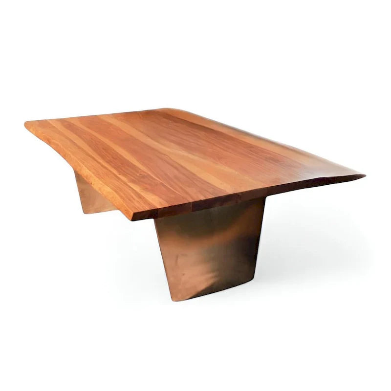 Rustic Brown Live Edge Coffee Table Made from 31" Mango Wood - image 3