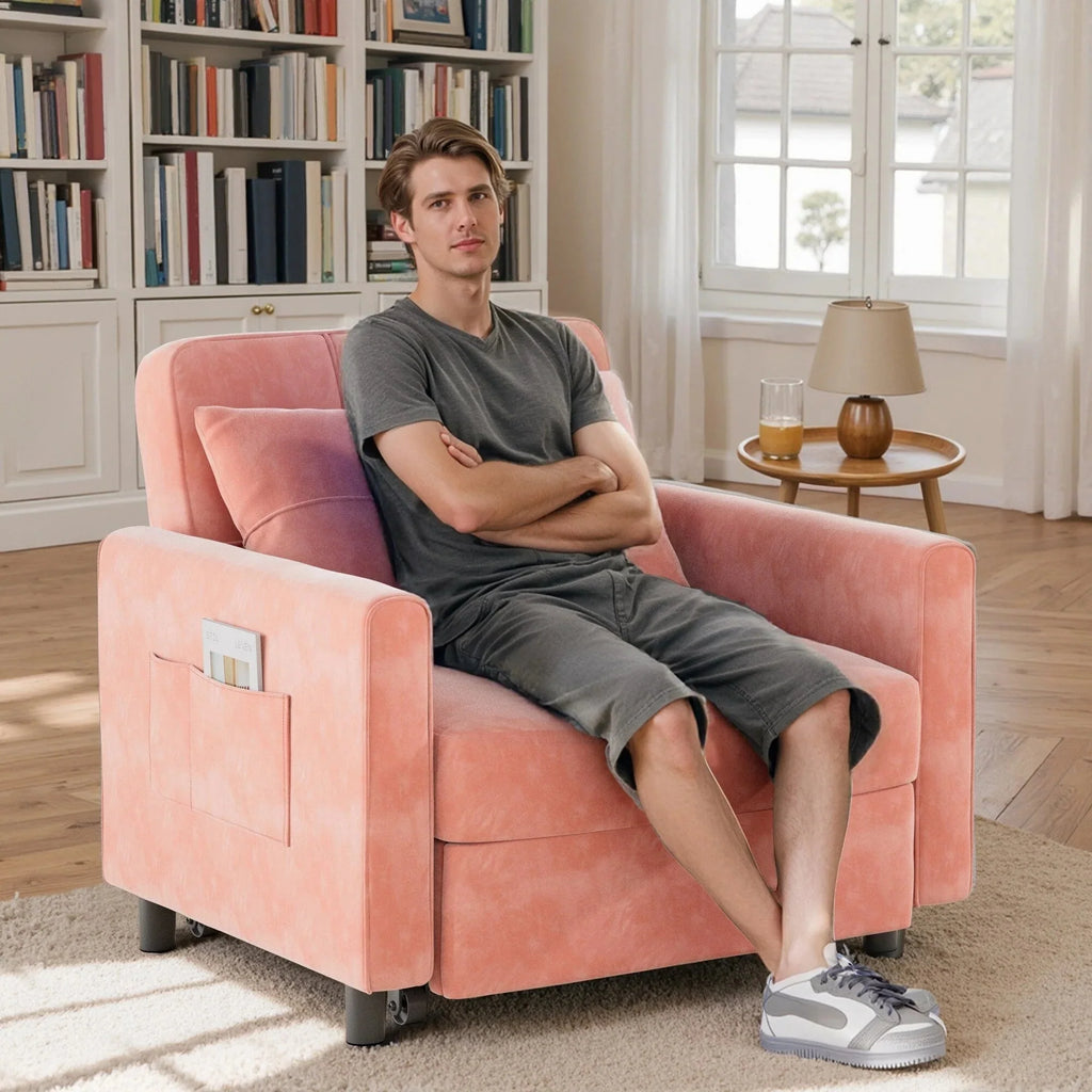 3-in-1 Adjustable Pull-Out Sleeper Sofa Bed With 330 Pounds Capacity