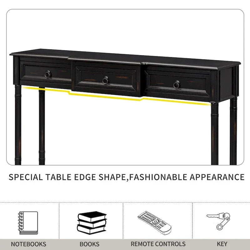 Entryway Console Table with Drawers and Extended Shelf - image 14