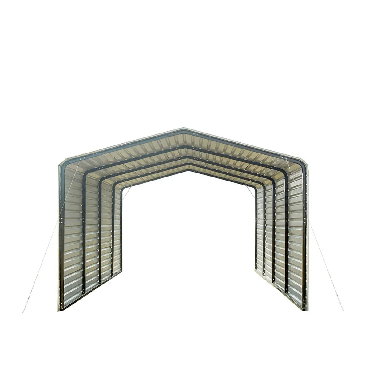 CP1220F 12' x 20' All-Steel Carport with Enclosed Sides