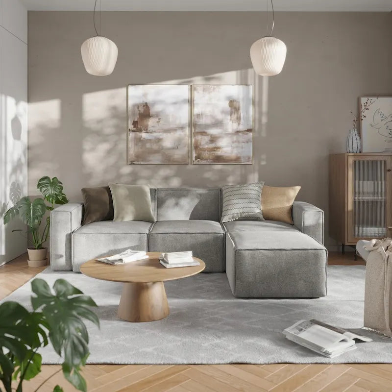 Modern Left Armrest Modular Sectional Sofa Chair - image 7