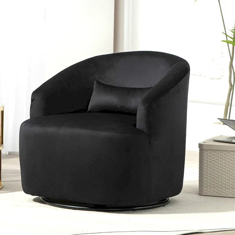360-Degree Swivel Barrel Accent Chair - image 1