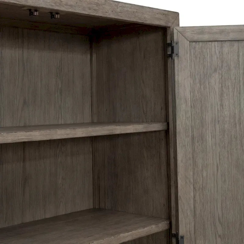 Skyview Lodge Cobblestone Oak Armoire - Spacious Bedroom Storage (54" W x 20" D x 75" H) - image 11